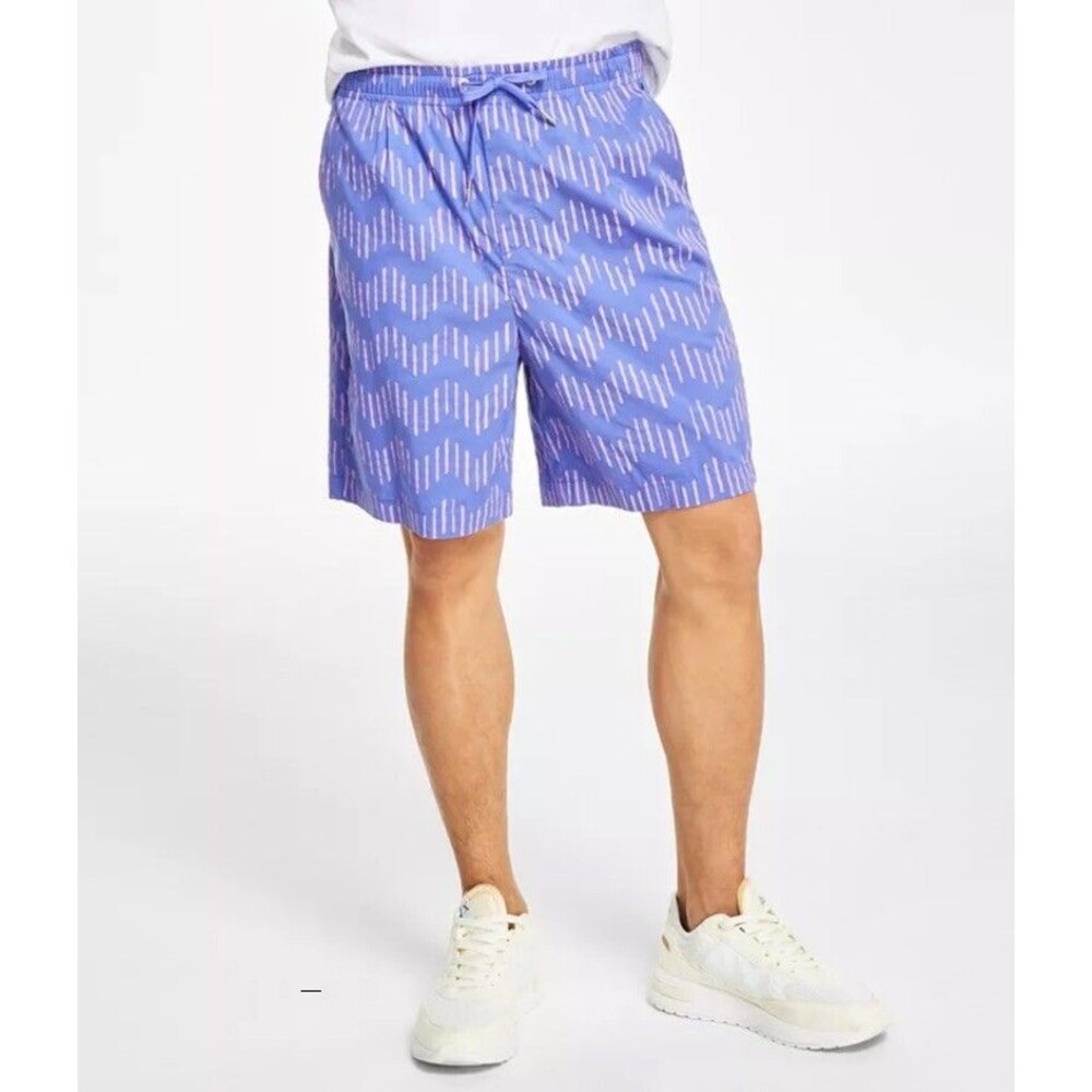 ARMANI EXCHANGE A | X Men's Zig-Zag Print Drawstring Shorts Sz: 38 NWT